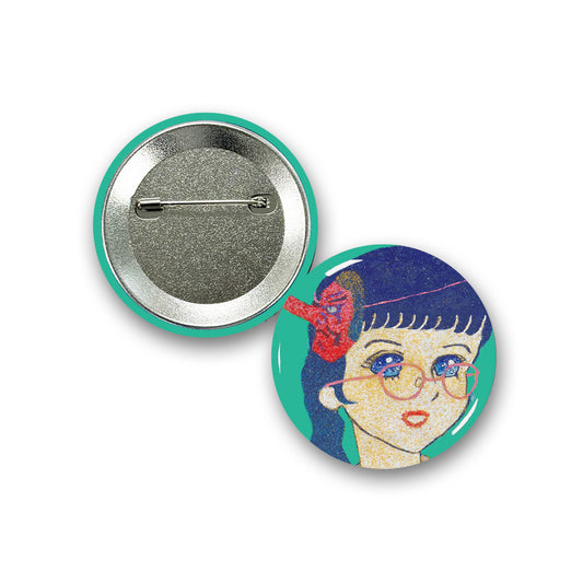 缶バッジ38mm【ダサの自画像】仲村浩一