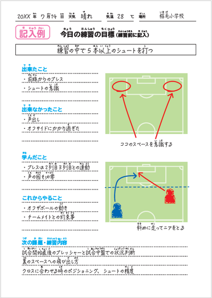 稲毛FCサッカーノート
